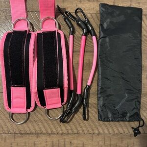 Pink and Black Resistance Bands Set